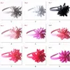 Girl Alice Hair Band Hoop Sticks Curly Ribbons Corker Bows Flowers Korker Bowknot Covered Fully Lined Plastic School Headbands PD009