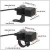 3.1A Waterproof Motorcycle Dual USB Charger Kit USB Adapter 9-24V Motorbike Power Supply Socket Charger For Phone Tablet GPS Car Accessories