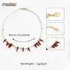 Chokers Summer Red Pepper Imitation Pearl Glass European and American Temperament visar modehalsbandsmycken för kvinna