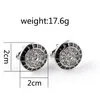 Mode gentleman diamant boutons de manchette rond costume d'affaires chemise boutons de manchette bouton pour hommes bijoux de mode volonté et sable nouveau