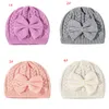 Winter infants beanie caps Toddler Kids Baby Girls Warm Crochet knitted Bow hats