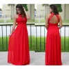 red maxi dress bridesmaid