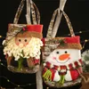 クリスマスバッグサンタクロース雪だるまクリスマスツリーの装飾品ホームパーティーの装飾子供キャンディーギフトバッグ60pcs 4966m