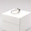 Silver Sterling Real 925 CZ Diamond Ring avec coffret d'origine Box Fit Style Rague de mariage Bonnet de fiançailles pour les femmes Girls5096904