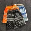 Klassisk cashew blomma kapital män kvinnor färger patchwork shorts casual breechcloth män casual shorts kläder