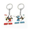 Keychains HSIC 2 스타일 컵 헤드 키 체인 금속 컵 머리 열쇠 고리 자동차 홀더 애니메이션 그림 남자를위한 그림 체인 여성 Llavero HC12779