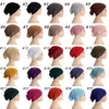 Modal Muçulmano Hijab Bonnet sob tampas para a cabeça de turbante envolve lenço liso liso hijab canal unisex estiramento dreadlocks tube capa