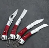 EDC Outdoor Chain Lovely Shell Necklace Folding Blade Knife Mini Pocket Wallet Key Ring Knives Survival Tool Peeler HW450