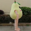 Costume de mascotte de poire d'Halloween de haute qualité personnaliser personnage de thème d'anime de fruit de dessin animé taille adulte fête d'anniversaire de noël tenue de fantaisie