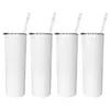 EUA Stock 20oz sublimação Caneca Embaladores de tumblers em linha em branco 304 vácuo de aço inoxidável isolado Slim DIY Cup carro caneca FY4677