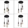 Luzes de teto E27 soquete vintage lâmpada led ouro prata preto habitação lustre pendurado iluminação casa decor226e