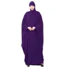 Etniska kläder muslimska kvinnor bön abaya jilbab huva fullt omslag maxi klänning arab hijab mantel islamisk burka khimar veil niqab lösa ramadan