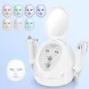 5 IN1 Ultraljud Dermabrasion Machine på Scars Anti Aging Skin Cleanser Deep Clean Face Mask med LED-ljus