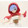 Japon Anime Re: la vie dans un monde différent de zéro Ram Figure chapeau rouge Rem figurine à collectionner décoration modèle jouet C0220