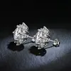 Sneeuwvlok Oorbellen 925 Sterling Zilveren Sieraden 6.5mm 1.0 Carat Diamond voor Dames Huwelijksgeschenk 220212
