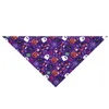 Halloween cão bandana abóbora fantasma impresso férias lenço triângulo bibs lenço lenço cães saliva toalha acessórios pet cão suprimentos