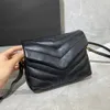 Top Quality Women Luxurys Designers Shoulder Bags Black Genuine Leather Cowhide L0u Quilted Cross Body Mini Chain Envelope Bag with date code box 20cm
