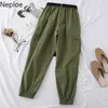 NEPLOE HARAJUKU Spodnie Streetwear Cargo Kobiety Casual Joggers Spodnie Dresy High Waist Kobiet Spodnie Koreański Pantalon Pas 210915