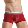 Slip hommes Sexy coton boxeurs respirant Boxer troncs sous-vêtements haute Stretch mode taille basse doux slip hommes