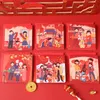 1 stks Chinees Nieuwjaar Wenskaarten Mini Cartoon Familie Lente Festival Party 2022 Briefkaart Kerst Gift Card DIY