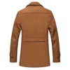 Bolubao män vinter ull kappa mäns mode varumärke Bekväm varm tjock ullblandningar Woolen Pea Coat Man Trench Coat Overcoat 211122