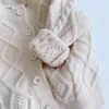 Cardigan en tricot pour enfants automne garçon Cardigan en diamant uni enfant en bas âge garçon pull enfants vêtements d'hiver 210308