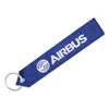 20 st Airbus Keychain Telefonremmar Broderi A320 Key Ring Chain Aviation Gift Strap Lanyard för påse Zipper