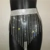 Błyszczące kryształowe dysze mini spódnice diamentowe długie lukssel luksus seksowne kobiety luźne regulabowane nocne klub mody 210315