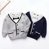 Bébé enfants garçons à manches longues faux deux pièces pull en tricot printemps automne bébé garçons pull pulls vêtements pour enfants Y1024