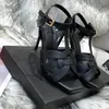 Top-Qualität Sandalen Glattleder Super High Heel Luxus-Designer-Damenschuhe 10 cm Heels Tribute Große Mode-Stiletto-Sandale 4-12 Fabrikschuhe