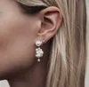 INS French Exquisite Size Imitation Pearl Grape Cluster Shape Earrings Female Korean Temperament Temperament Design Earrings8785693