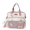 حقيبة ظهر تصميم أزياء Kawaii Square Student Tote School Scludies Count Recied Handbag for Assessories