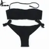 Eonar bikini solid kvinna baddräkt brasiliansk snitt botten uppsättning push up swimwear femme baddräkter sport strand slitage 210621