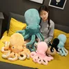 낙지 봉제 peluches 그랜드 귀여운 시뮬레이션 동물 횡단 장난감 채워진 된 박제 s 펜던트 만화 홈 장식 210728