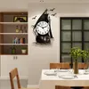 Horloges murales monter le vent et les vagues horloge silencieuse Cooper bois design moderne maison décorative montre salon décoration