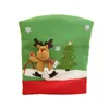Partijdecoratie Kerststoel Cover Santa Clause Snowman Elk Back Diner Tafel Decor