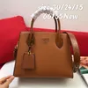 Bolsas de grife Galleria Saffiano Bolsa média de couro Saffiano com alça superior dupla Alças removíveis ajustáveis Bolsa transversal feminina Vintage Bolsas pretas