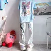 MINGLIUSILI Anime Hosen Frauen Sommer Mode Y2k Breite Bein Streetwear Harajuku Druck Lose Beiläufige Cyberpunk Kleidung 211115