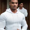 Spring Fashion Sports Hooded Sweaters Mannen Turtleneck S Slim Fit Pullover Sweater Fitness Knitwear 210918