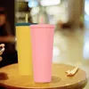 Tumblers Diamond Radiant Straw Tumblers Coffee Cup AS Material Tumbler 710ml/24oz Diamond Radiant Durian Cups With Straw 0215