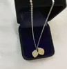 Har stämplar 925 Sterling Silver hjärta kärlek halsband hänge bijoux för dam Design dam Fest Bröllop engagemang smycken för brud