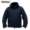 Tacvasen Winter Airsoft Militärjacka Men Fleece Tactical Jacket Thermal Hooded Jacket Coat Höst OuterWear Mens Kläder 3XL 210928