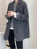Frauen Wolle Mischungen doppelseitige Kaschmir Mantel 2022 Frauen Herbst Und Winter Koreanische Karierten Anzug Woolen Kurze Jacke