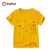 여름 아기 유아 소년 사랑 스럽다 곰 인쇄 티 라운드 칼라 짧은 소매 티셔츠 어린이 옷 210528