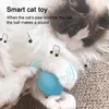 Smart gato brinquedos interativos bola com gatos catnip treinamento toque toque tocando tocando bola teaser brinquedo squeaky para gatinho