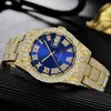 Y Men Wrist Watch Low 1piece Hip Hop Rose Gold Diamond Watch to Luxery Fitens Breifcase del dgins seico299g