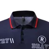 Polo Homme męska Koszula List Drukowane Krótki Rękaw Polos Para Hombre Letnie Oddychające Solidne Mężczyźni Poloshirt