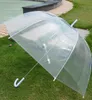 30 stks 34 "Big Clear Leuke Bubble Diepe Dome Paraplu Gossip Girl Wind Resistance Transparent Lange Handvat Dames Paraplu