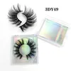 Wholesale 1Pair Full Strip False Eyelash 3D Dramatic Thick Fluffy Fake Lashes with Acrylic Lash box Trendy Makeup Tool