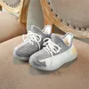 DIMI İlkbahar / Sonbahar Çocuk Ayakkabı Erkek Kız Rahat Ayakkabılar Moda Nefes Örme Hindistan Cevizi Çocuk Sneakers 210303